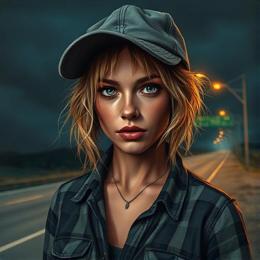 Stylized portrait of Aileen Wuornos