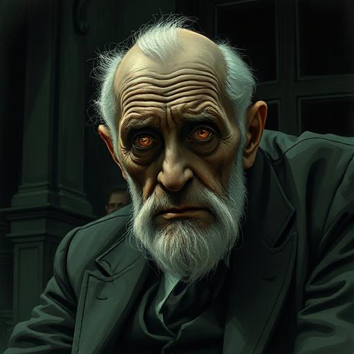 Stylized portrait of Albert Fish