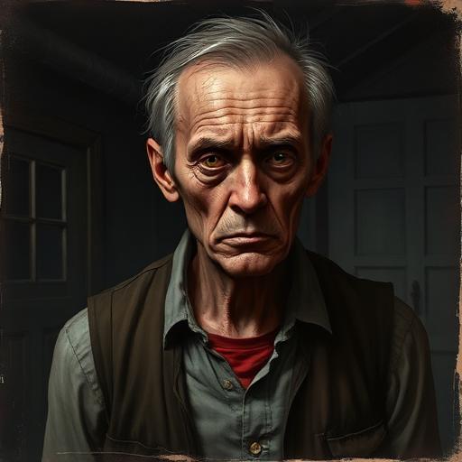 Stylized portrait of Ed Gein
