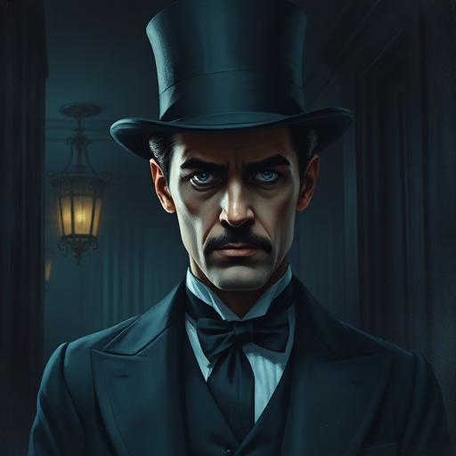 Stylized portrait of H.H. Holmes